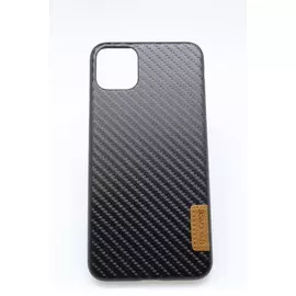 Накладка iPhone 11 Pro Max 6,5" черная карбон Dark Series