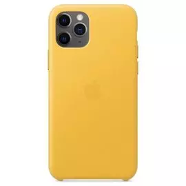 Накладка iPhone 11 Pro Max 6.5 желтая Leather Case MX0A2ZM/A