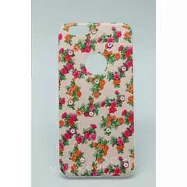Накладка iPhone 4/4S цветочки Crystallize