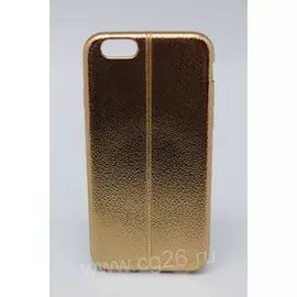 Накладка iPhone 4/4S золотистая chrome leather Seam