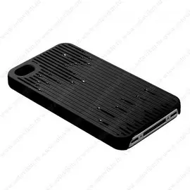 Накладка iPhone 5/5S черная со стразами Stripe