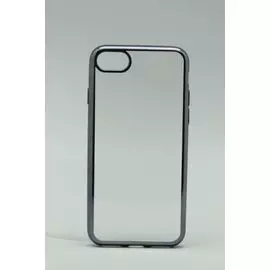 Накладка iPhone 7/8 4,7" прозрачная темно-серый кант Celly Laser