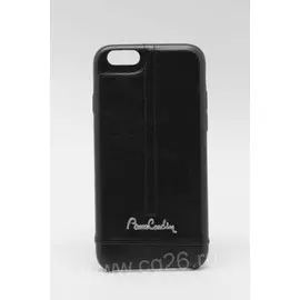 Накладка iPhone 7/8 Plus 5,5" черная Pierre Cardin Smooth Skin
