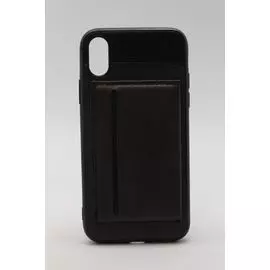 Накладка iPhone X 5,8" черная Карман