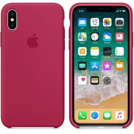Накладка iPhone X 5,8" фуксия Silicon Case