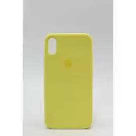 Накладка iPhone X 5,8" лимонная Silicon Case