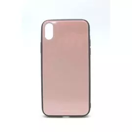 Накладка iPhone X 5,8" пудра HOCO glass