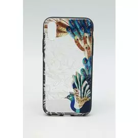 Накладка iPhone X 5,8" силиконовая Павлин