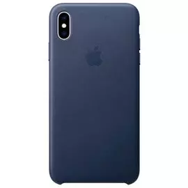 Накладка iPhone XS Max 6,5" синяя Leather Case MRWU2ZM/A