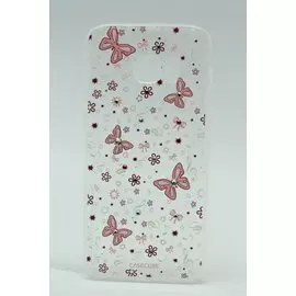 Накладка Samsung A310 Galaxy A3 (2016) силиконовая со стразами Butterflies