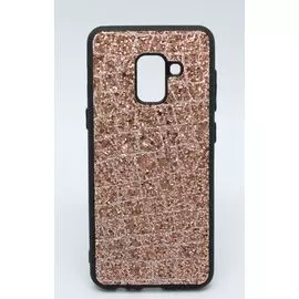 Накладка Samsung A530 Galaxy A8 (2018) золотистая Sequins
