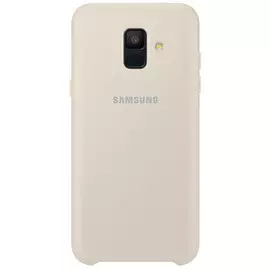 Накладка Samsung A600 Galaxy A6 (2018) золотистая Dual Layer Cover EF-PA600CFEGRU