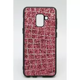 Накладка Samsung A730 Galaxy A8+ (2018) розовая Sequins