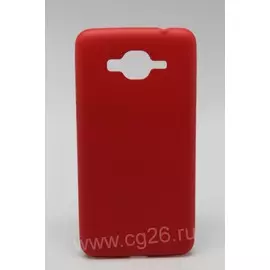 Накладка Samsung G920 Galaxy S6 красная кожа