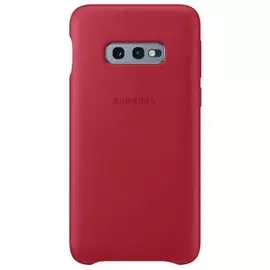 Накладка Samsung G970 Galaxy S10 e красная Leather Cover для Galaxy (EF-VG970LREGRU