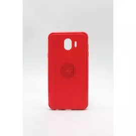 Накладка Samsung J600 Galaxy J6 (2018) красная Абстр с магнитом