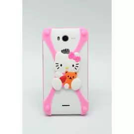 Накладка универсальная силиконовая розовая Case Bumper Toy