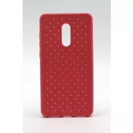 Накладка Xiaomi Redmi Note 4X красная Плетенка тех пак