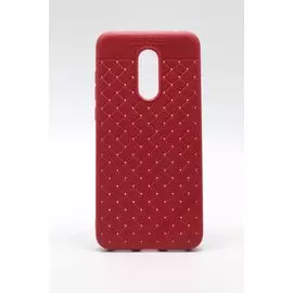 Накладка Xiaomi Redmi Note 5 красная Плетенка