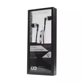 Наушники Elmcoei EV108 с микрофоном черные