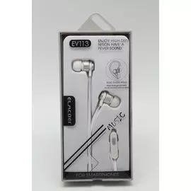 Наушники Elmcoei EV113 с микрофоном белые