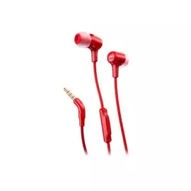Наушники JBL T110 с микрофоном красные