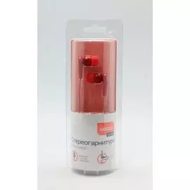 Наушники Nobby Practic-03 с микрофоном красные