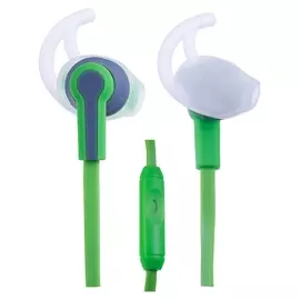 Наушники Perfeo Sport с микрофоном зеленые