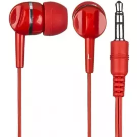 Наушники Prime Line с микрофоном красные