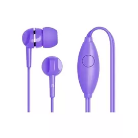 Наушники Prime Line с микрофоном пурпурные