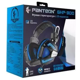 Наушники с микрофоном Jet.A GHP-300 LED Black-Blue