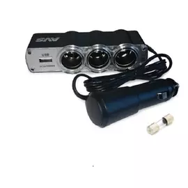 Разветвитель прикуривателя на 3 выхода/USB AVS CS314