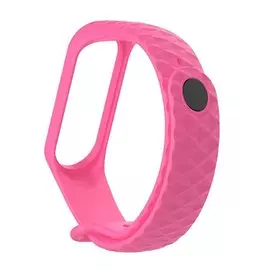 Ремешок Xiaomi MiBand 3 розовый рельеф