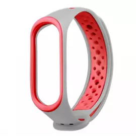Ремешок Xiaomi MiBand 3 серо-красный SportN