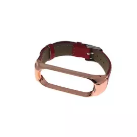 Ремешок Xiaomi MiBand 4 кожаный красный