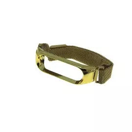 Ремешок Xiaomi MiBand 4 миланский браслет с магнитной застежкой золотой