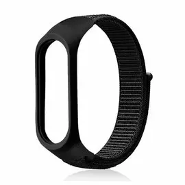 Ремешок Xiaomi MiBand 5 нейлон черный