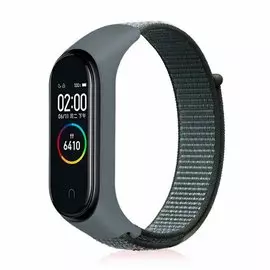 Ремешок Xiaomi MiBand 5 нейлон серый