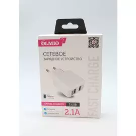 СЗУ 2 USB 2,1A Olmio