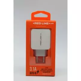 СЗУ 3 USB 3,1A Fast Charger Red Line белое