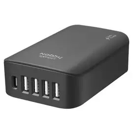 СЗУ 4 USB 3.4A Nobby 34-01 28W Type-C серое