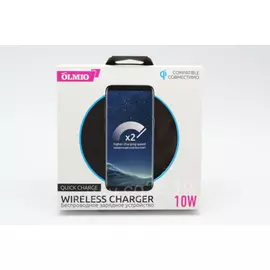 СЗУ Беспроводная панель QI Olmio Fast Charge 10W черная
