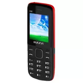 Телефон Maxvi C22 (black/red)