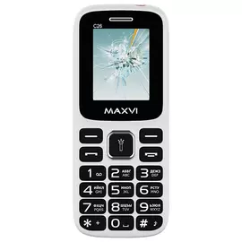 Телефон Maxvi C26 (white/red)