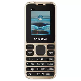 Телефон Maxvi X12 (metallic gold)