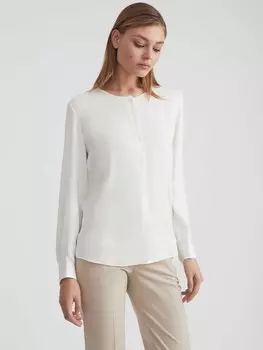 Атласная прямая блуза