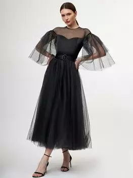 Атласное платье мини