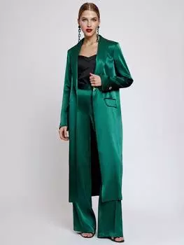 Атласный удлиненный жакет