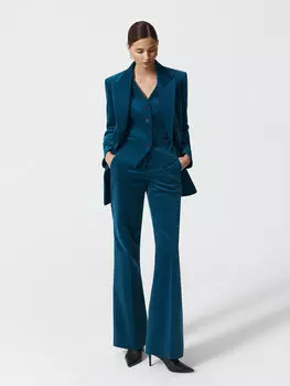 Бархатные брюки с шелковистым блеском