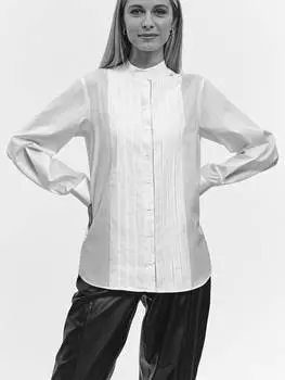 Блуза из хлопка со складками
